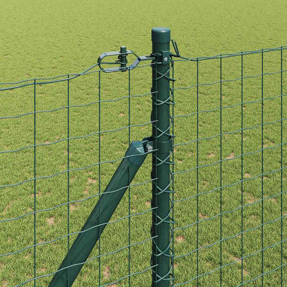 Afrasteringspaal 7 pcs Groen Staal