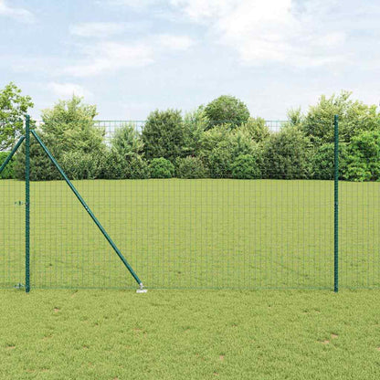 Afrasteringspaal 13 pcs Groen Staal