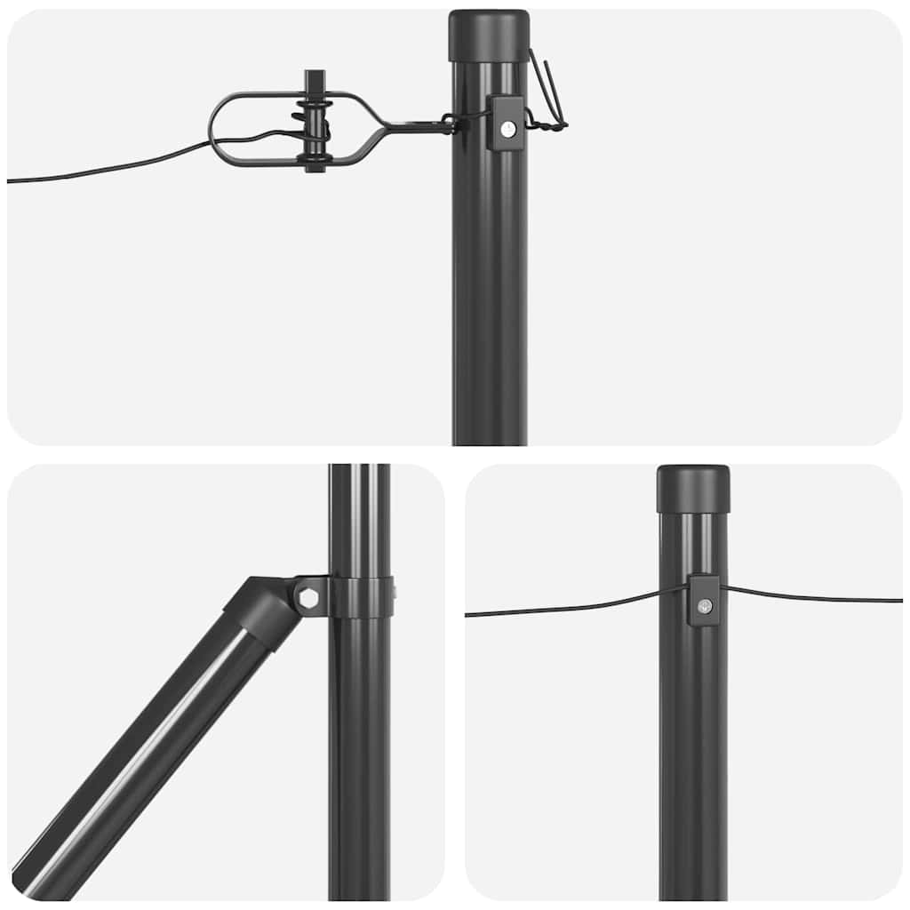 Set Hekpalen 13 pcs Grijs Ø32mm 100 cm Metaal