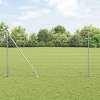 Hekpaal staal zilver 170x3,2 cm 7 stuks