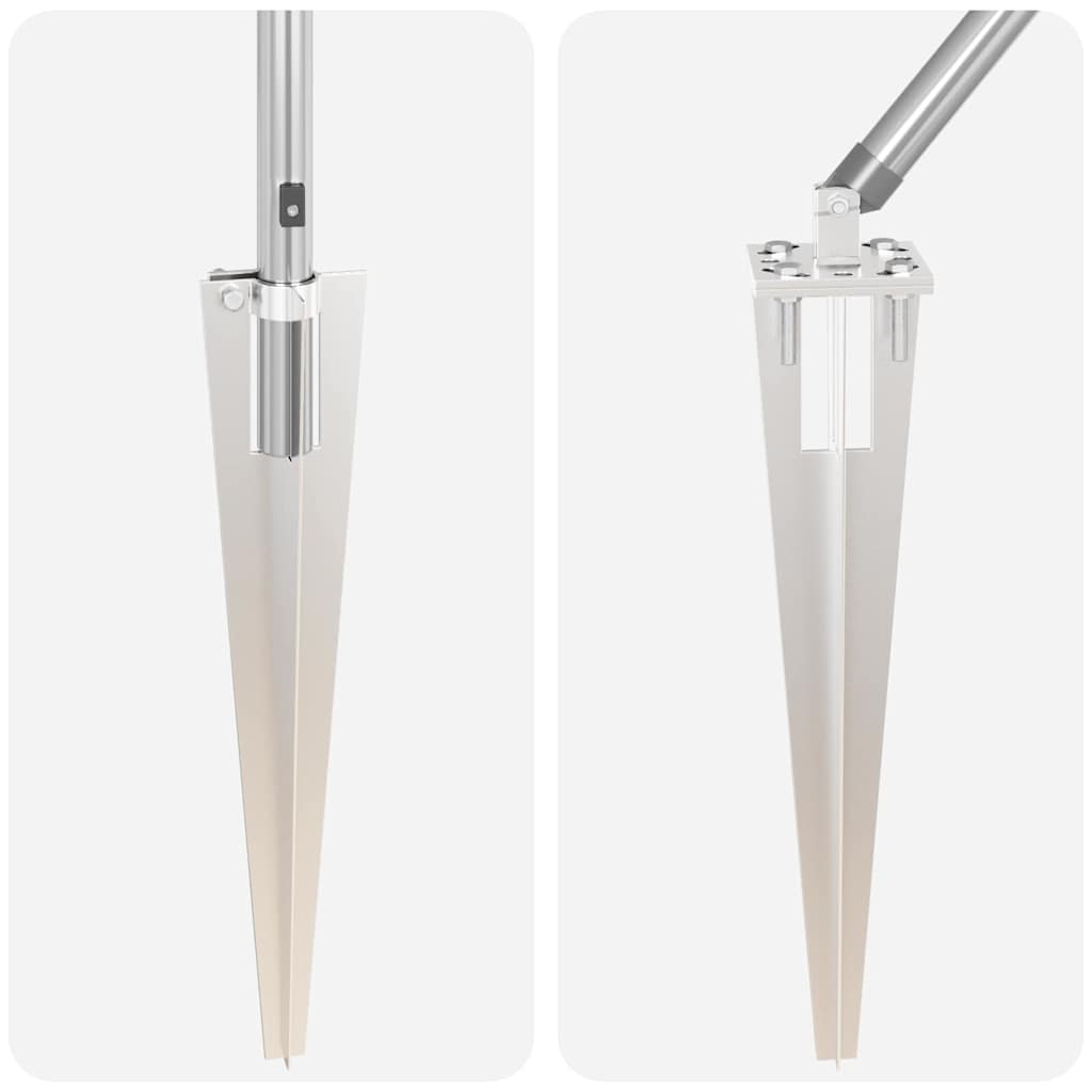 Afrasteringspaal 13 pcs Zilver Staal