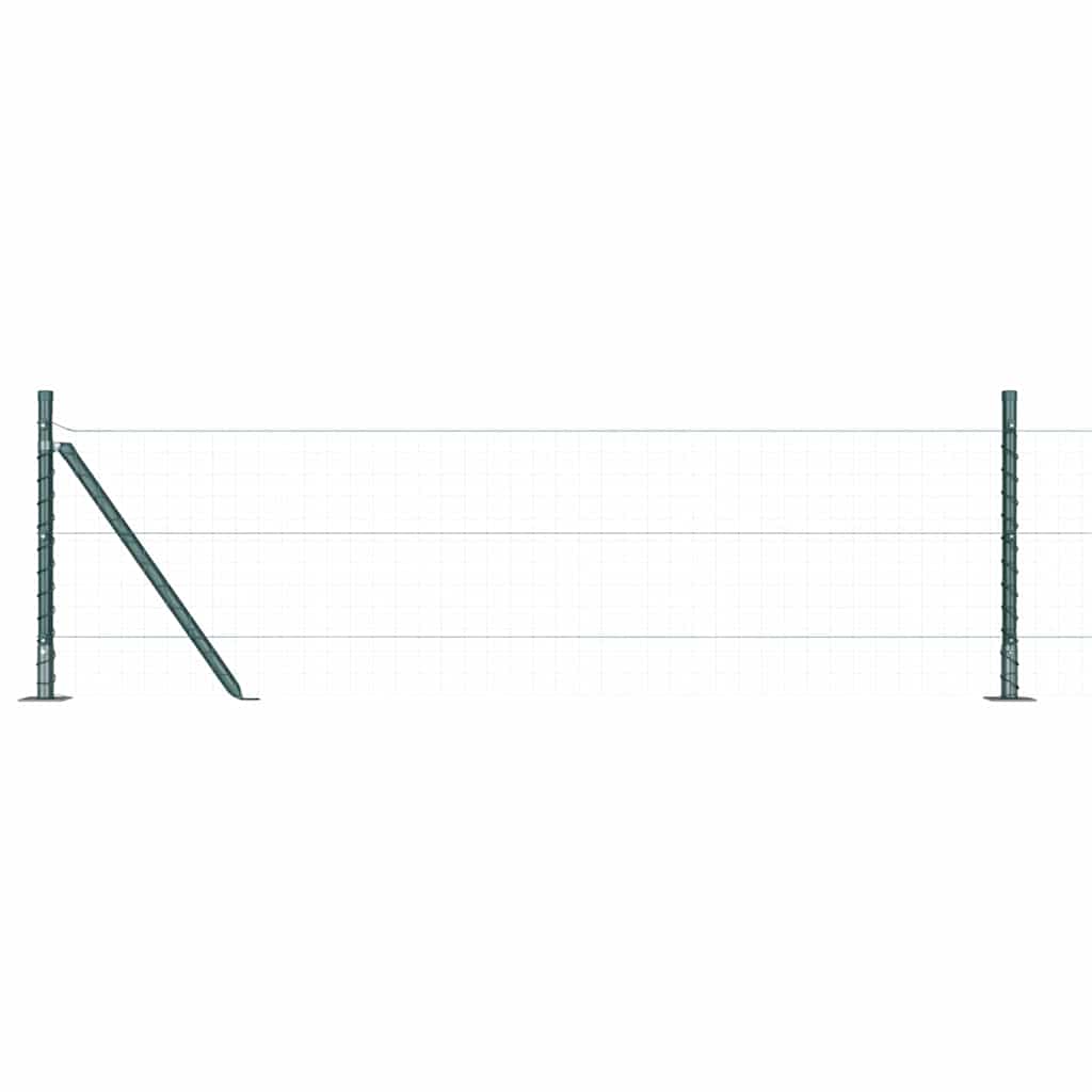 Hekpalen set met spike 13 pcs Groen Ø32mm 70 cm Metaal