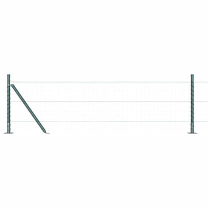 Hekpalen set met spike 13 pcs Groen Ø32mm 70 cm Metaal