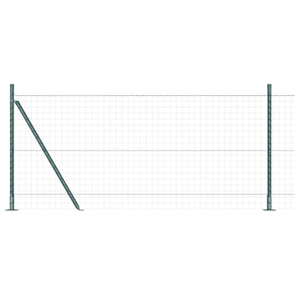Afrasteringspaal 13 pcs Groen Staal