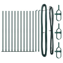 Afrasteringspaal 13 pcs Groen Staal