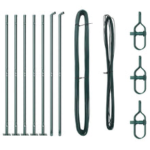 Afrasteringspaal 7 pcs Groen Staal