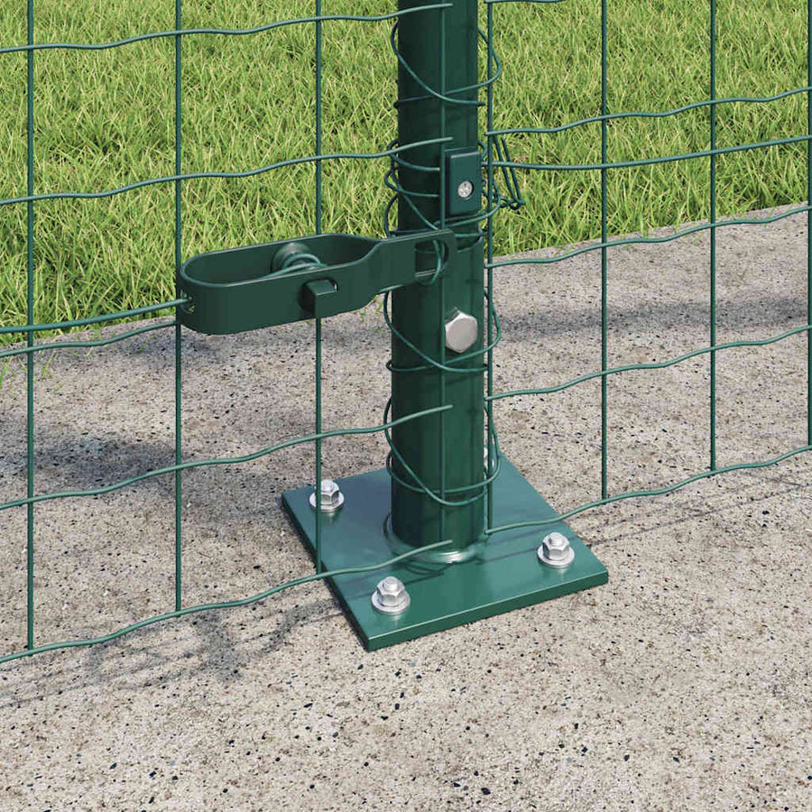 Afrasteringspaal 13 pcs Groen Staal