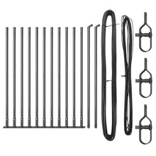 Afrasteringspaal 13 pcs Grijs Staal