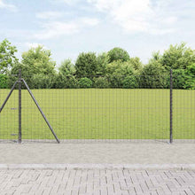 Afrasteringspaal 7 pcs Grijs Staal