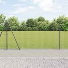 Hekpaal 7 stuks grijs staal 150 cm