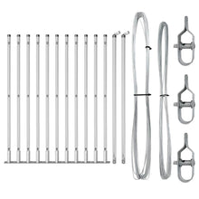 Afrasteringspaal 13 pcs Zilver Staal
