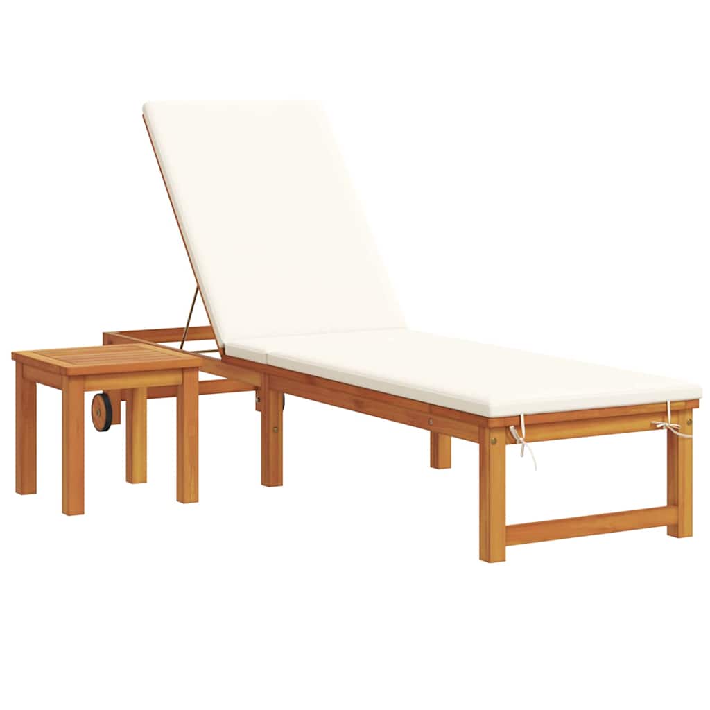 Ligstoel 2 Pcs Bruin 35 X 35 X 34Cm Massief Acaciahout