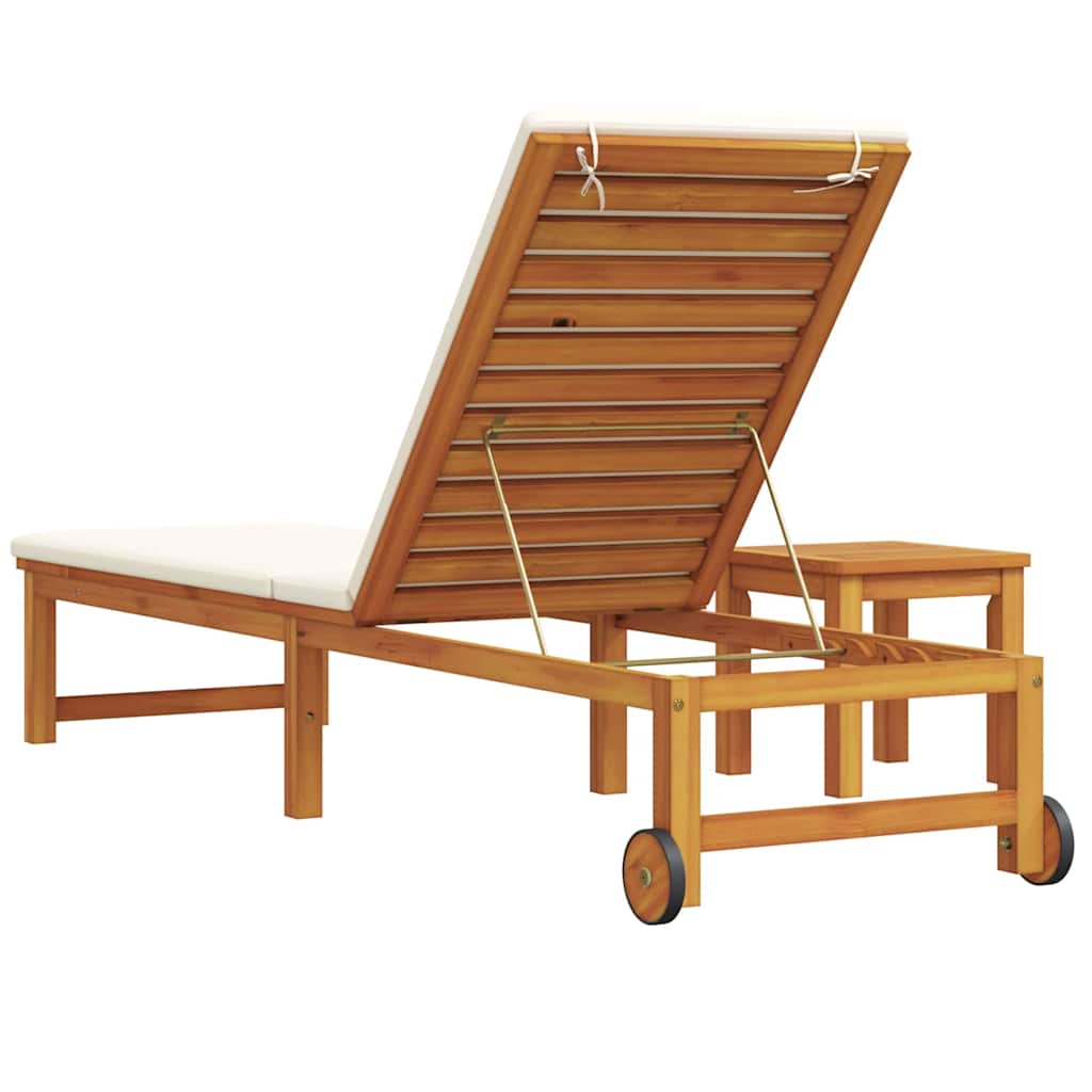 Ligstoel 2 Pcs Bruin 35 X 35 X 34Cm Massief Acaciahout