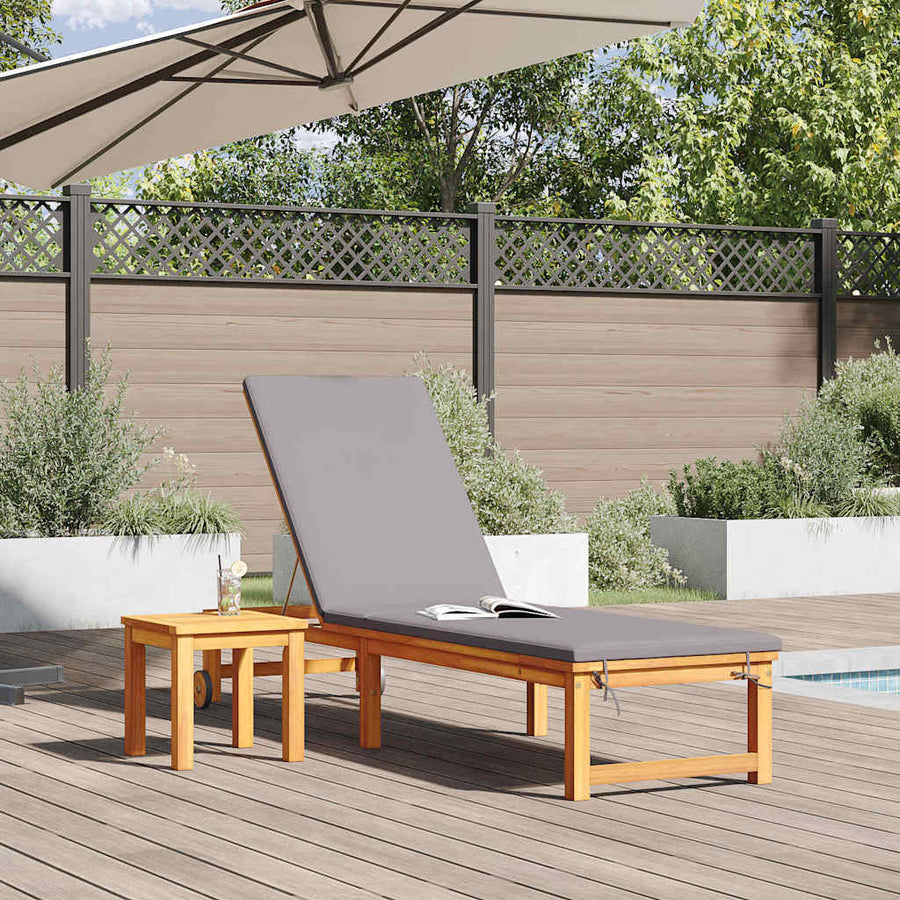 Ligstoel 2 Pcs Bruin 35 X 35 X 34Cm Massief Acaciahout