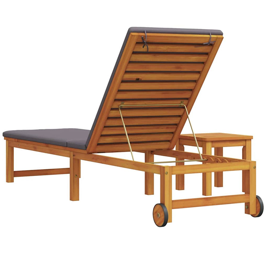 Ligstoel 2 Pcs Bruin 35 X 35 X 34Cm Massief Acaciahout