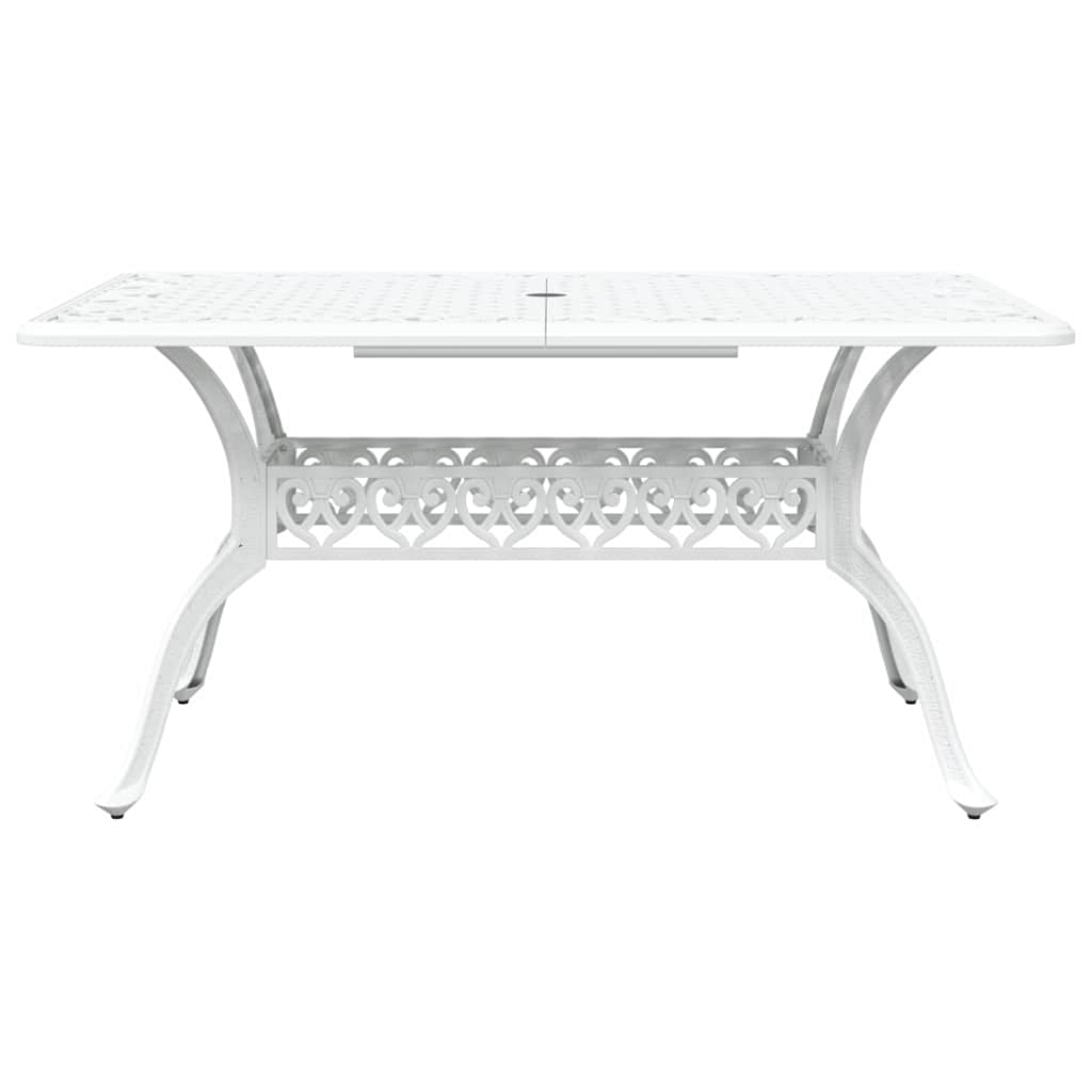 Tuin eettafelset 7 pcs Wit Aluminium