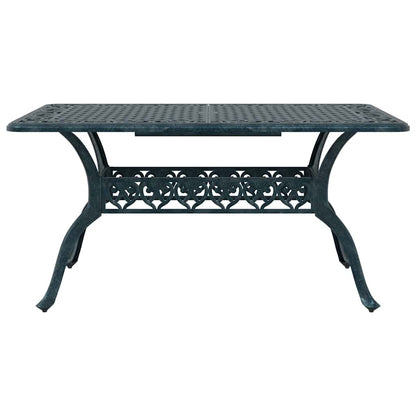 Tuin eettafelset 5 pcs Groen Aluminium