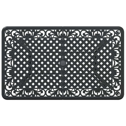 Tuin eettafelset 7 pcs Zwart Aluminium