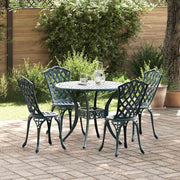Tuinset 5-delig 90 cm gegoten aluminium groen