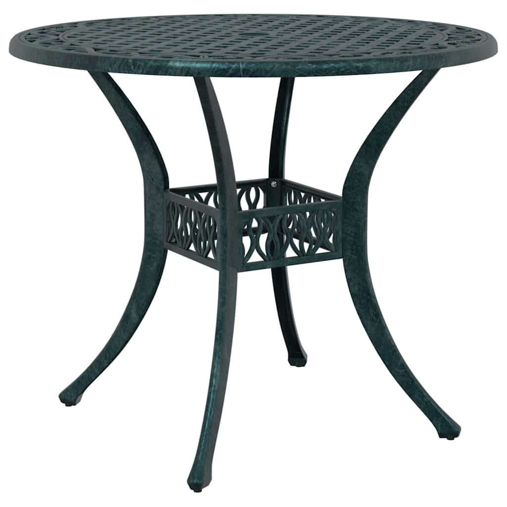 Tuin Eetset 5 Pcs 90 X 90 X 75 Cm Gegoten Aluminium Groen