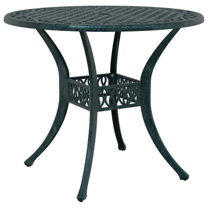 Tuin Eetset 5 Pcs 90 X 90 X 75 Cm Gegoten Aluminium Groen