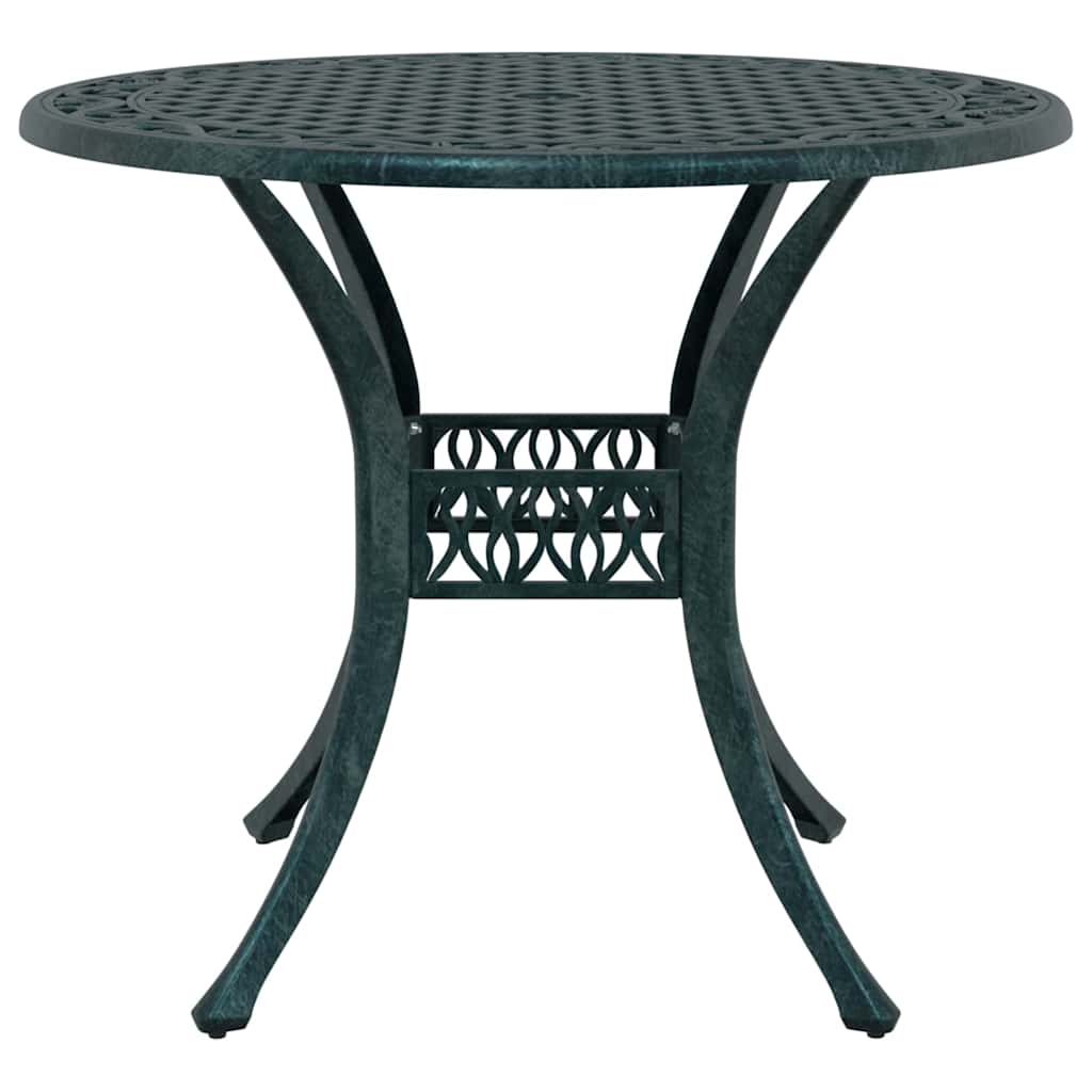 Tuin Eetset 5 Pcs 90 X 90 X 75 Cm Gegoten Aluminium Groen