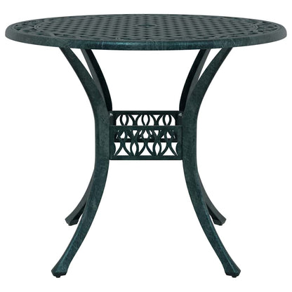 Tuin Eetset 5 Pcs 90 X 90 X 75 Cm Gegoten Aluminium Groen