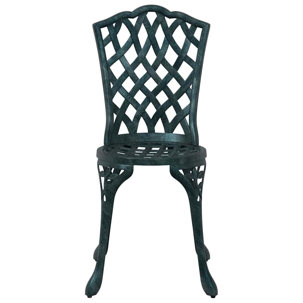 Tuin Eetset 5 Pcs 90 X 90 X 75 Cm Gegoten Aluminium Groen