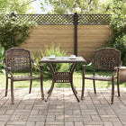 Tuinset 3-delig gegoten aluminium brons 80x80x75 cm