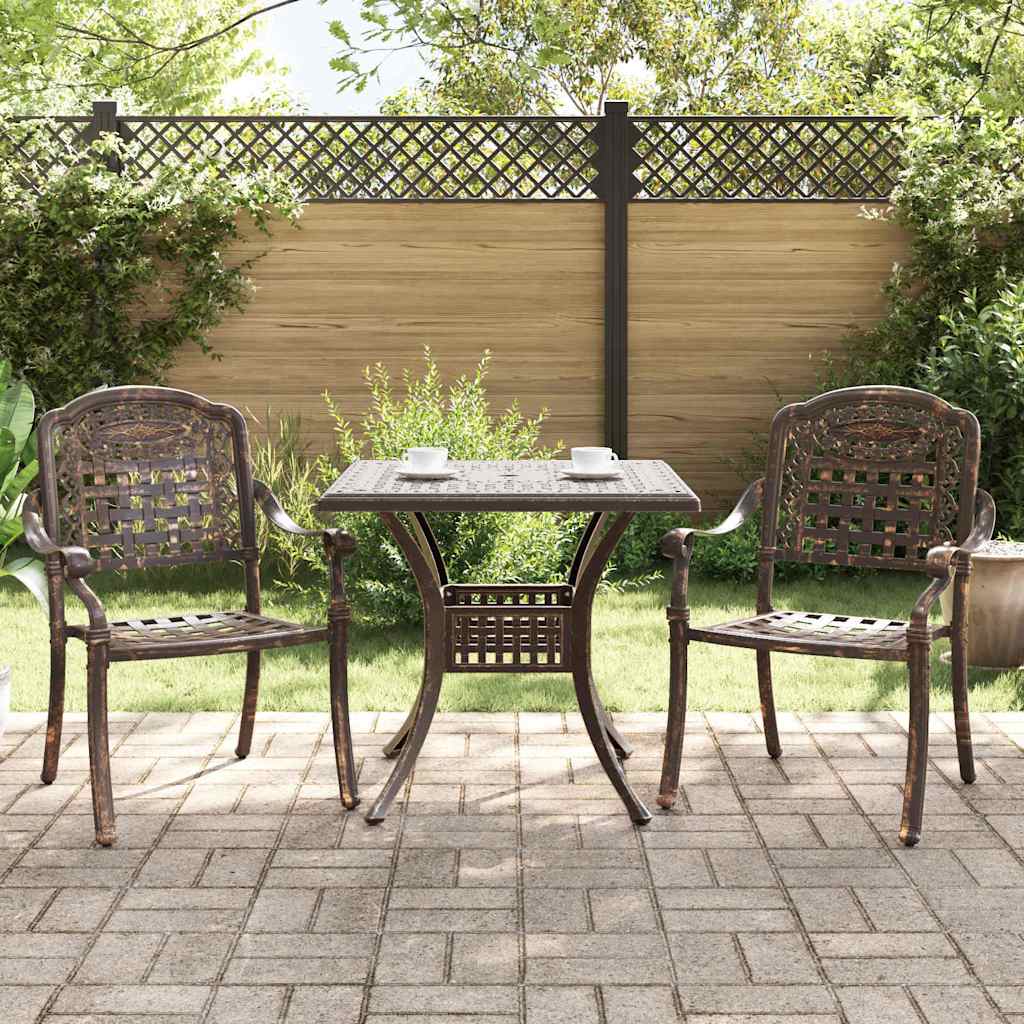 Tuinset 3 pcs Brons Gegoten aluminium