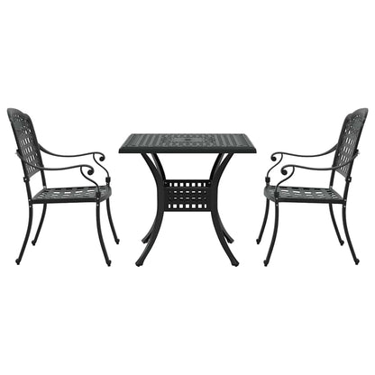 Tuinset 3 pcs Zwart Gegoten aluminium