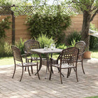 Tuinset 3-delig gegoten aluminium brons 80x80x75 cm