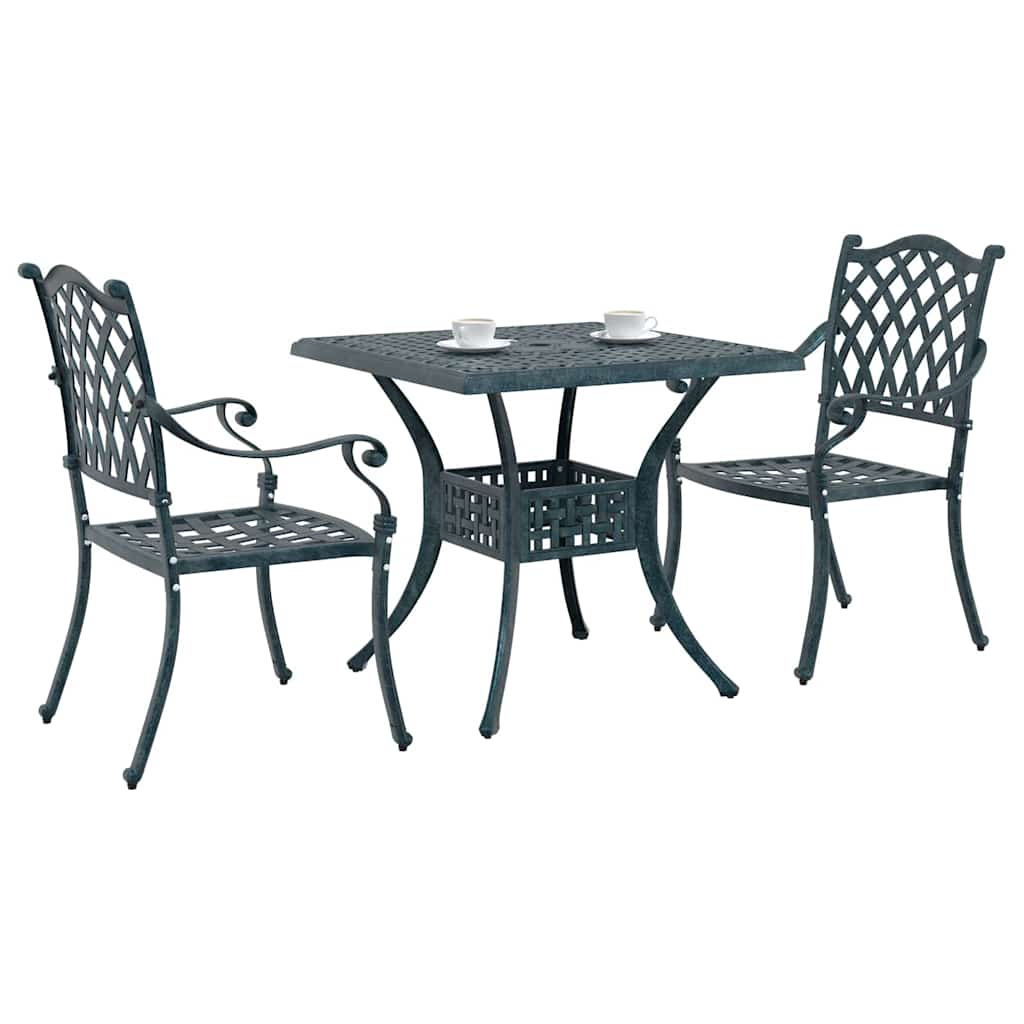 Tuinset 3 pcs Groen Gegoten aluminium