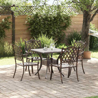 Tuinset 5 pcs Brons Gegoten aluminium