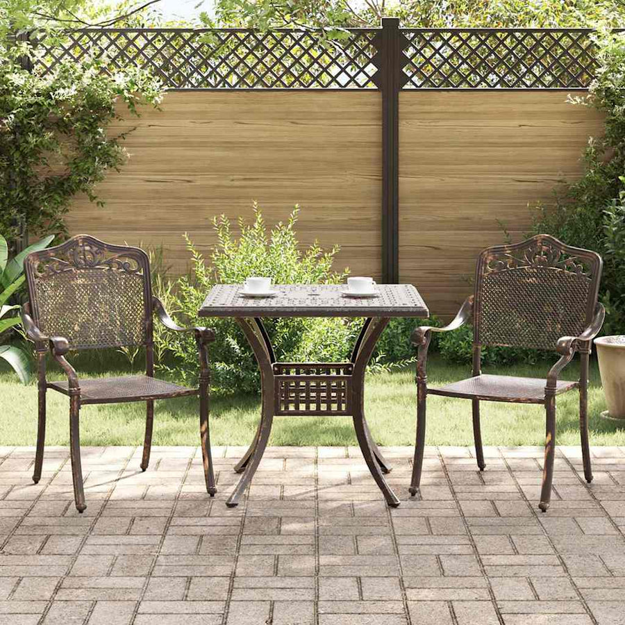 Tuinset 3 pcs Brons Gegoten aluminium