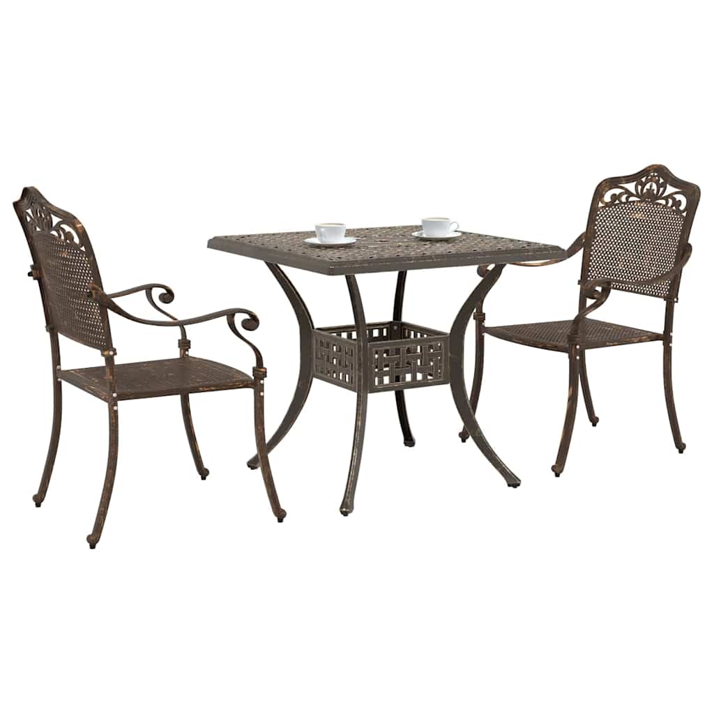 Tuinset 3 pcs Brons Gegoten aluminium