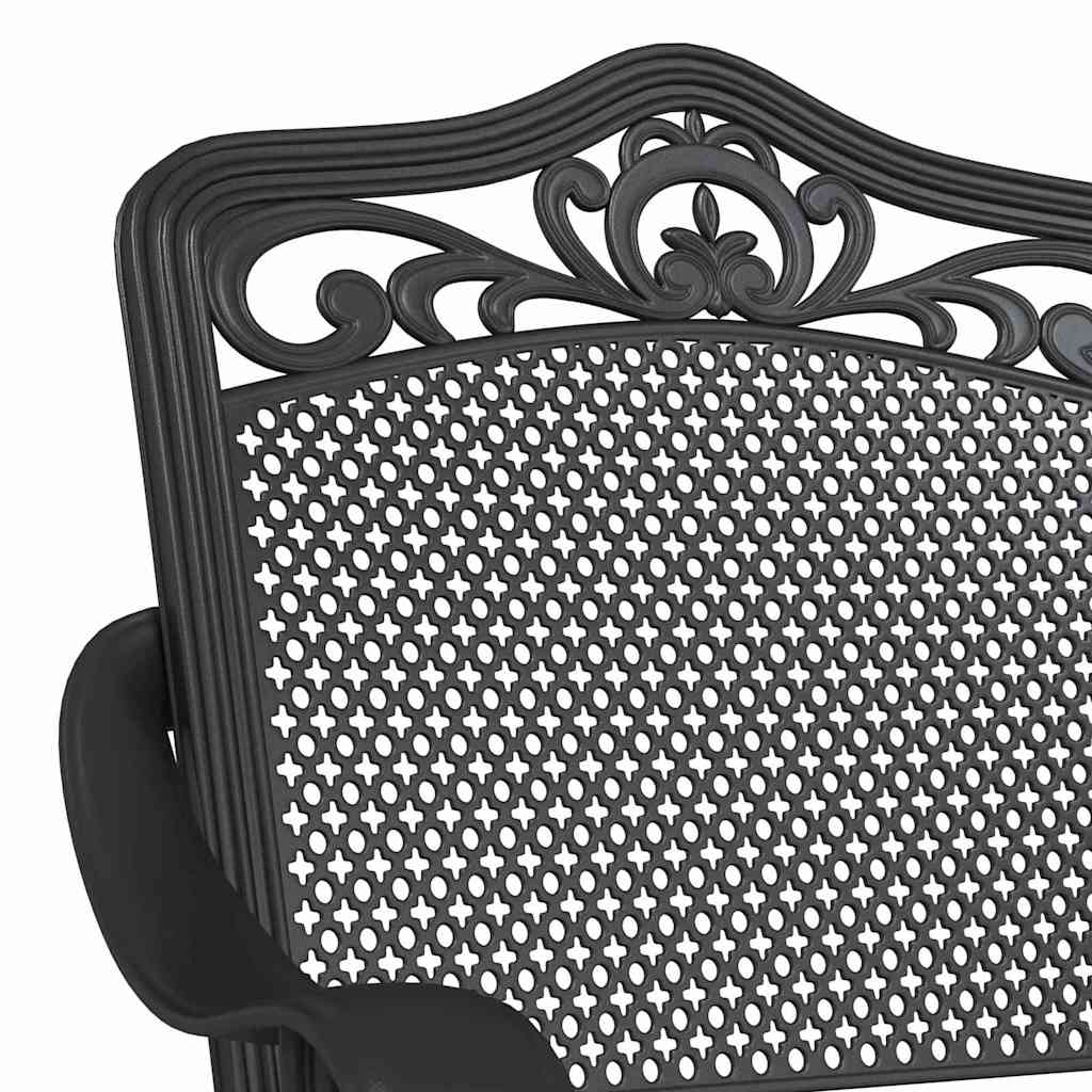 Tuinset 3 pcs Zwart Gegoten aluminium