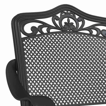 Tuinset 3 pcs Zwart Gegoten aluminium