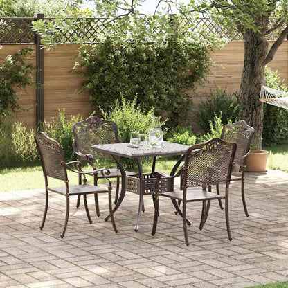 Tuinset 5 pcs Brons Gegoten aluminium