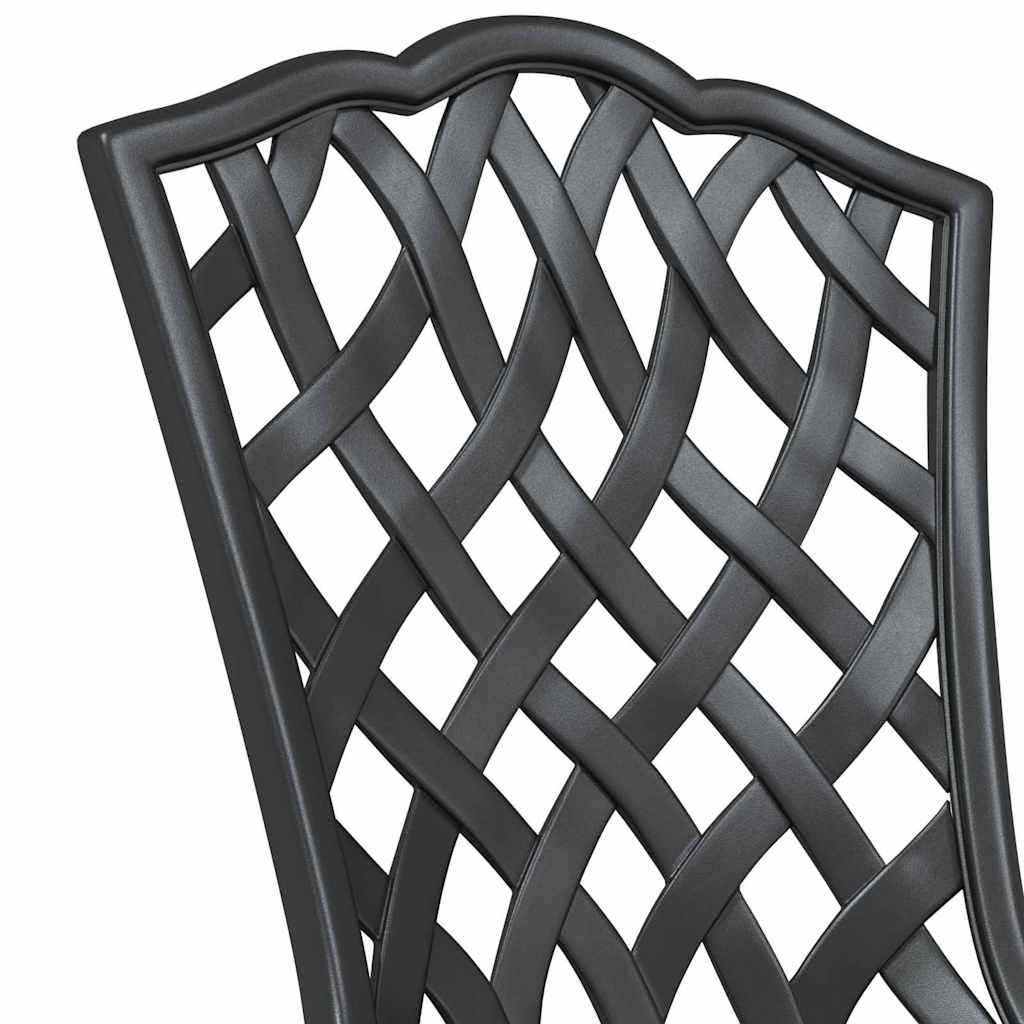 Tuinset 3 pcs Zwart Gegoten aluminium