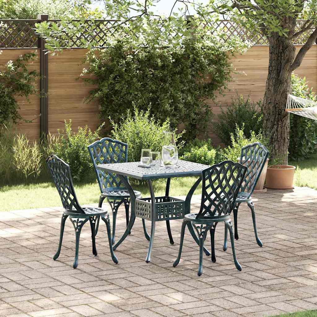 Tuinset 5 Pcs Gegoten Aluminium 4-persoons