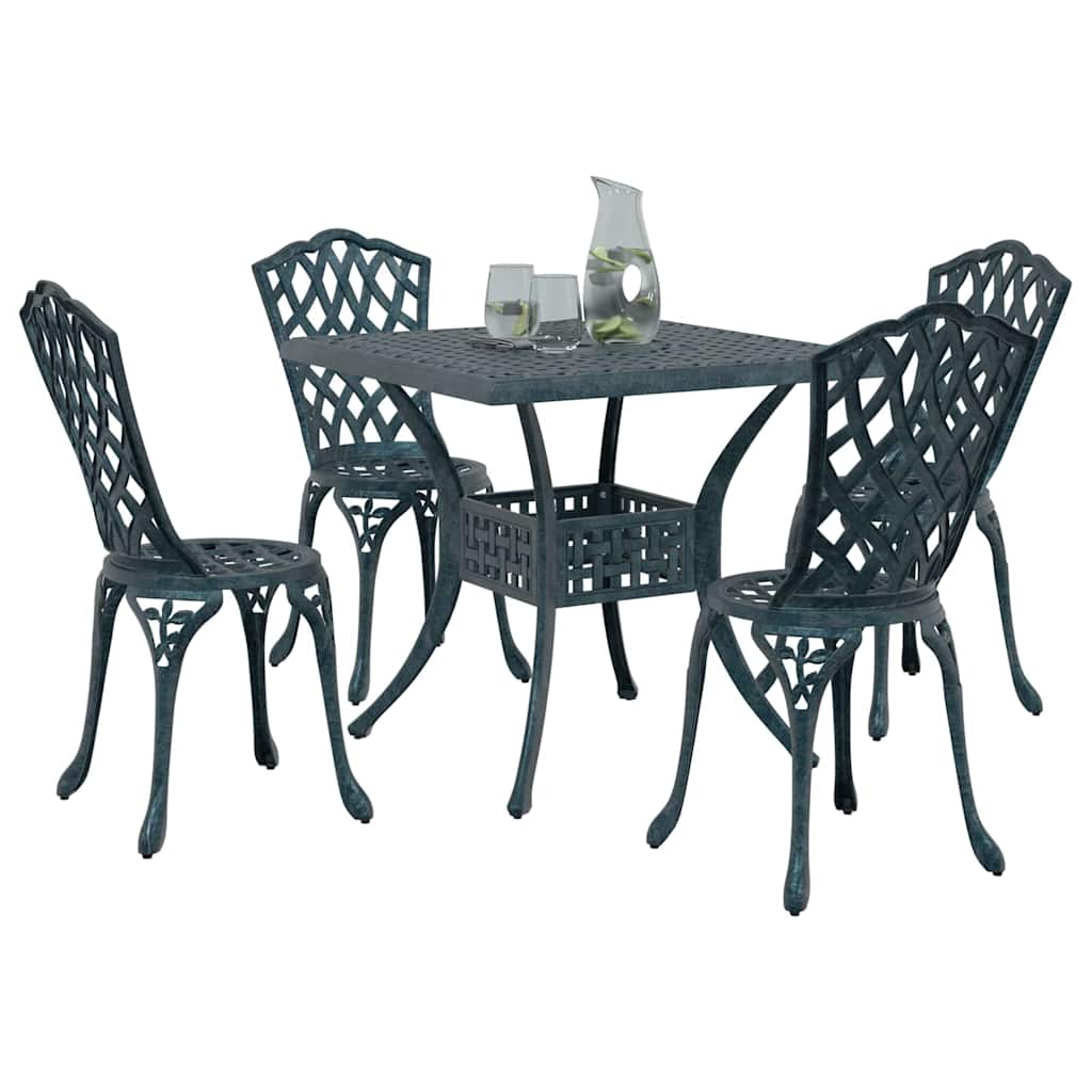 Tuinset 5 Pcs Gegoten Aluminium 4-persoons