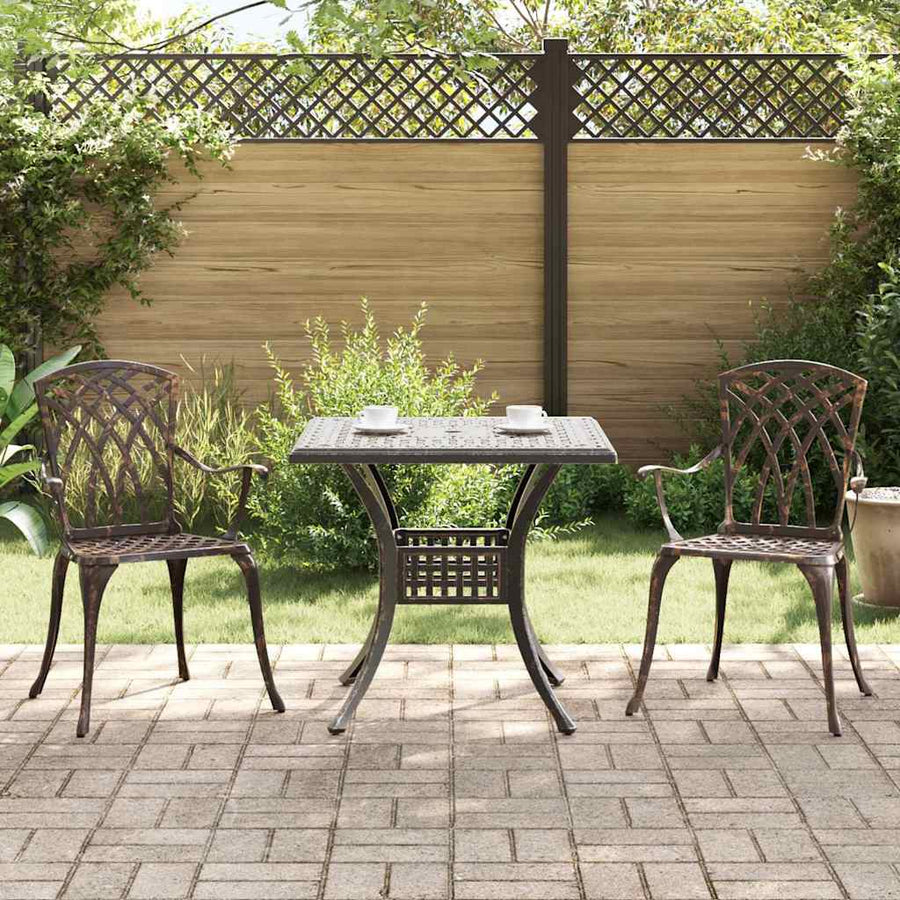 Tuinset 3 Pcs Gegoten Aluminium 2-zits