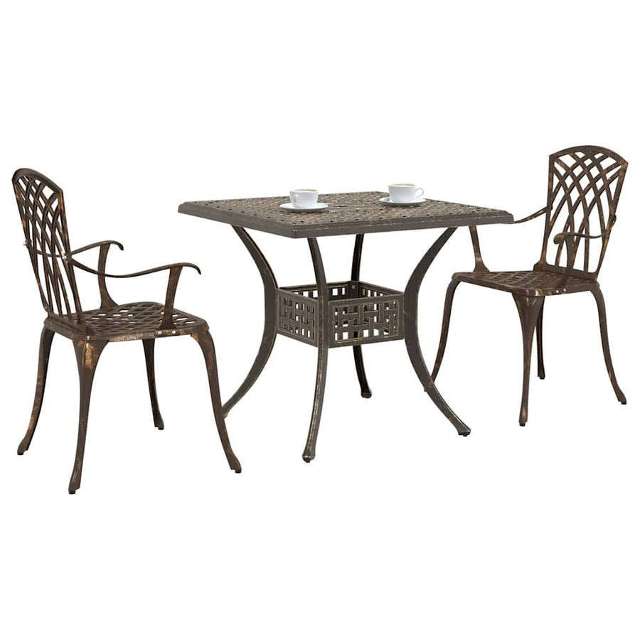 Tuinset 3 Pcs Gegoten Aluminium 2-zits