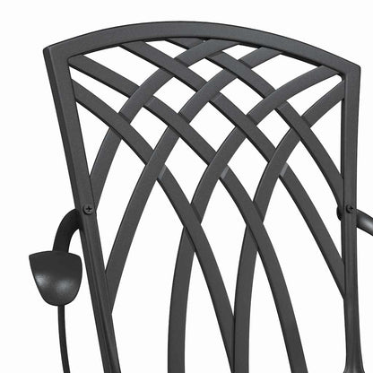Tuinset 3 pcs Zwart Gegoten aluminium