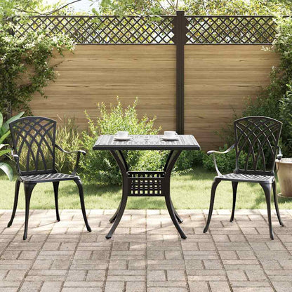 Tuinset 3 pcs Zwart Gegoten aluminium