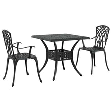 Tuinset 3 pcs Zwart Gegoten aluminium