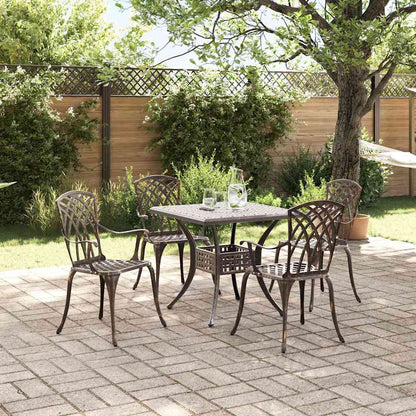 Tuinset 5 pcs Brons Gegoten aluminium