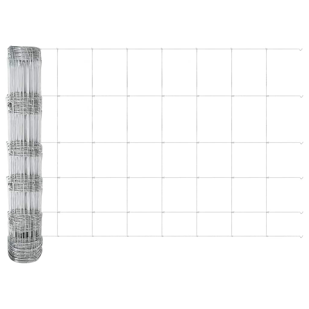 Weidehekwerk Zilver 25 x 0,8 m Gegalvaniseerd staal