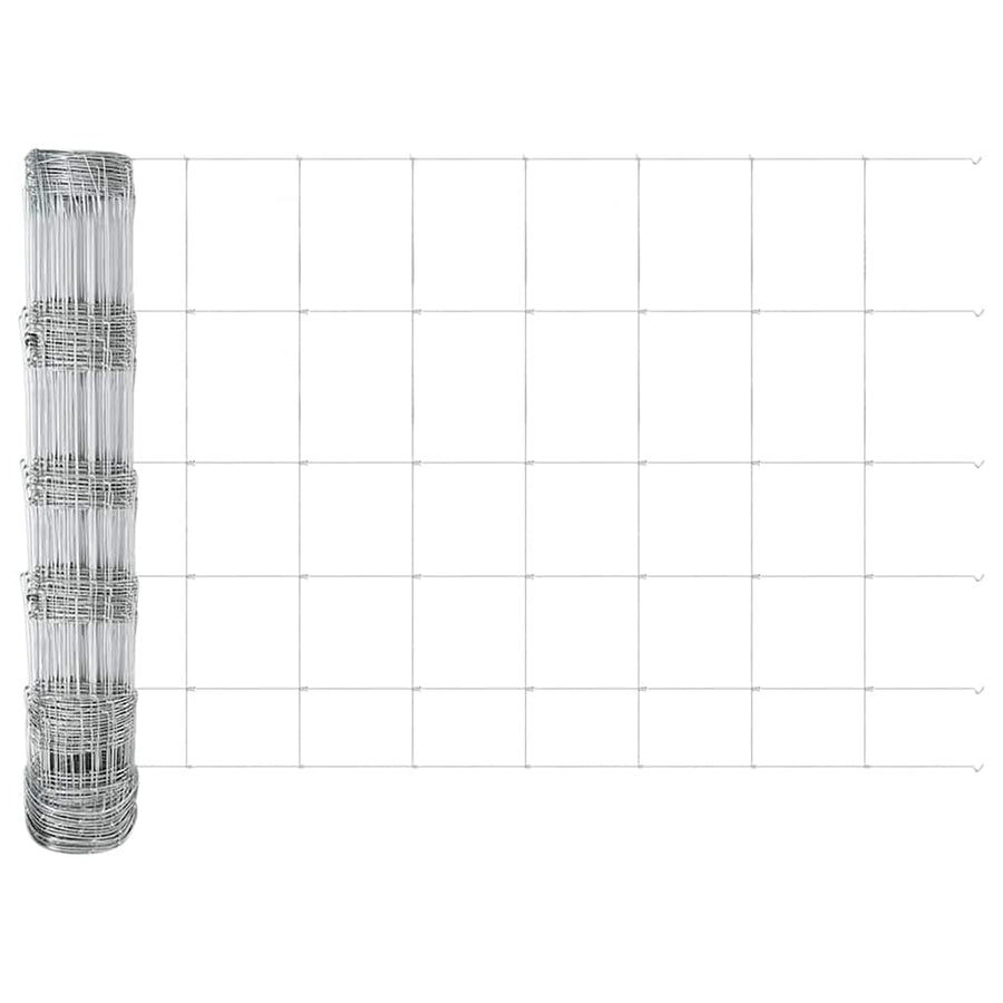 Weidehekwerk Zilver 25 x 0,8 m Gegalvaniseerd staal
